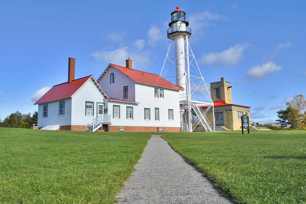 Whitefish Point Lighthouse along Lake Superior